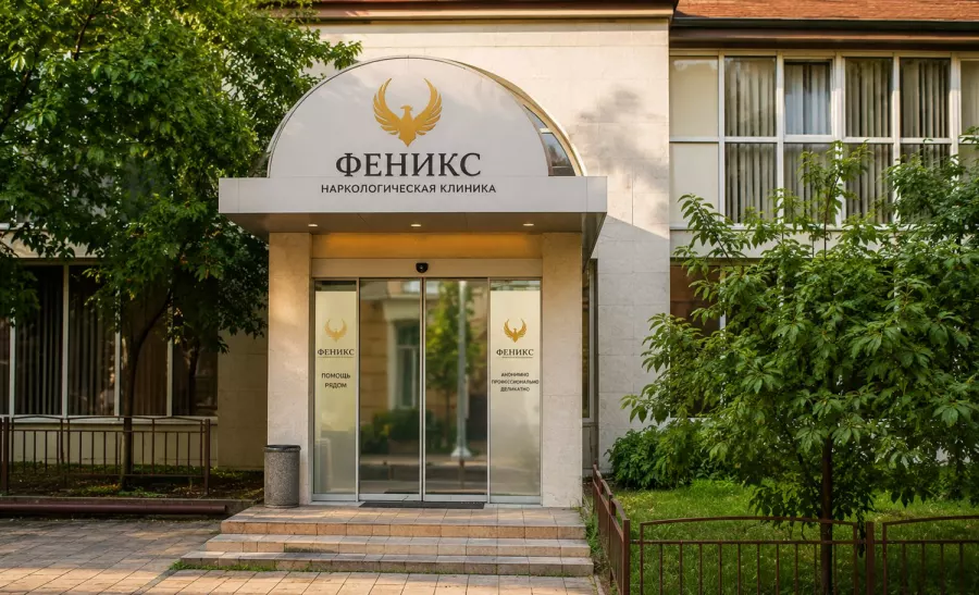 Вход в наркологическую клинику «Феникс» в Черкесске